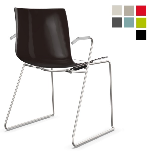 Arper CATIFA 46 0287 bicolor technisches Kufengestell in vielen Farben