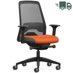 Interstuhl EVERY ACTIVE Edition Bürostuhl mit Netzrücken schwarz - Polster Manhattan orange - schnell geliefert Interstuhl EVERY ACTIVE Edition Bürostuhl mit Netzrücken schwarz - Polster Manhattan orange - schnell geliefert
