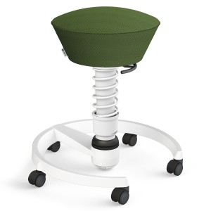 Aeris Swopper Air Mesh-Gewebe Runner grün mit Rollen - Gestell/Feder weiß Aeris Swopper Air Mesh-Gewebe Runner grün mit Rollen - Gestell/Feder weiß