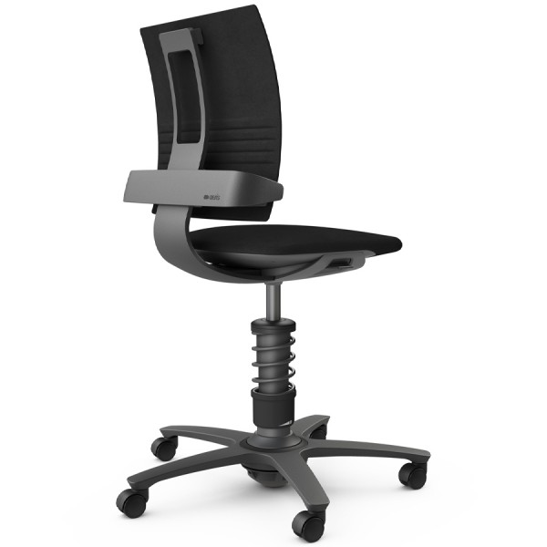 Aeris 3Dee Bürostuhl Mikrofaser schwarz Standard-Feder - Gestell schwarz
