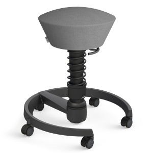 Aeris Swopper Mikrofaser Comfort grau mit Rollen - Gestell schwarz Aeris Swopper Mikrofaser Comfort grau mit Rollen - Gestell schwarz