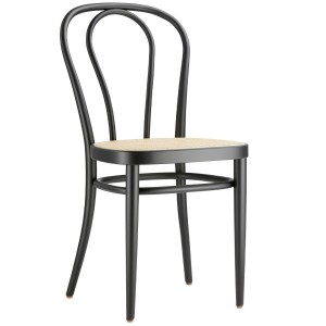 THONET 218 Bugholzstuhl Bistrostuhl schwarz mit Rohrgeflecht THONET 218 Bugholzstuhl Bistrostuhl schwarz mit Rohrgeflecht
