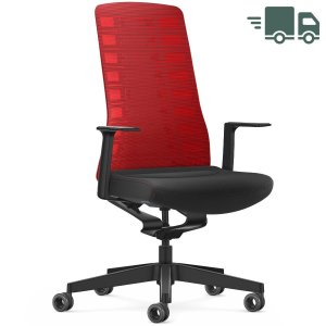 Interstuhl PURE ACTIVE Edition Bürostuhl mit Netzrücken - Variante rot-schwarz Interstuhl PURE ACTIVE Edition Bürostuhl mit Netzrücken - Variante rot-schwarz
