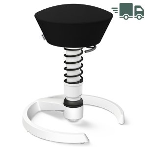 Aeris Swopper Select Wolle schwarz - Gleiter - Gestell weiß - Standardfeder schwarz Aeris Swopper Select Wolle schwarz - Gleiter - Gestell weiß - Standardfeder schwarz