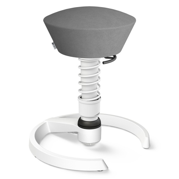 Aeris Swopper Mikrofaser grau mit Gleitern - Gestell weiß 