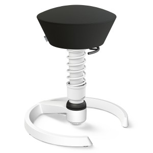 Aeris Swopper mit Gleitern | Bezug Kunstleder Uruguay schwarz | Gestell und Feder weiß Aeris Swopper mit Gleitern | Bezug Kunstleder Uruguay schwarz | Gestell und Feder weiß