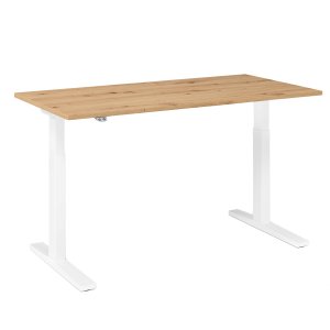 RWH ACTION elektrisch verstellbarer Schreibtisch - Tischplatte Asteiche, Gestell weiß - 160x80 cm RWH ACTION elektrisch verstellbarer Schreibtisch - Tischplatte Asteiche, Gestell weiß - 160x80 cm