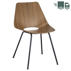 THONET S 661 Stahlrohrstuhl Edelholz Nussbaum - Gestell schwarz THONET S 661 Stahlrohrstuhl Edelholz Nussbaum - Gestell schwarz