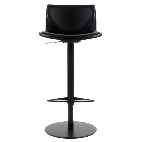 lapalma KAI Barhocker Sitzschale aus Leder schwarz 