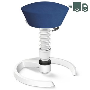 Aeris Swopper Mikrofaser blau mit Gleitern - Gestell weiß Aeris Swopper Mikrofaser blau mit Gleitern - Gestell weiß