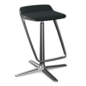 Interstuhl KINETICis5 710K Barhocker mit Fußraste Gestell silber Sitz schwarz Interstuhl KINETICis5 710K Barhocker mit Fußraste Gestell silber Sitz schwarz