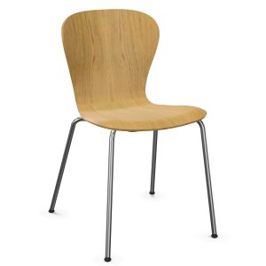 THONET S 220 Formholz-Stuhl Edelholz Eiche - Gestell chrom THONET S 220 Formholz-Stuhl Edelholz Eiche - Gestell chrom