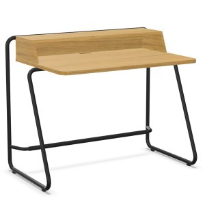 THONET Stahlrohr Schreibtisch S 1200 Edelholz Eiche klar lackiert - Gestell schwarz THONET Stahlrohr Schreibtisch S 1200 Edelholz Eiche klar lackiert - Gestell schwarz