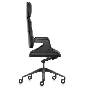 Interstuhl SILVER 362S Metallteile schwarz - Bezug Leder schwarz - Seite Interstuhl SILVER 362S Metallteile schwarz - Bezug Leder schwarz - Seite