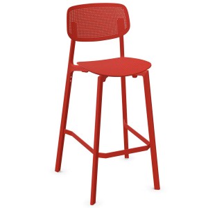 Kristalia COLANDER Barhocker rot koralle Bild 1 Kristalia COLANDER Barhocker rot koralle Bild 1