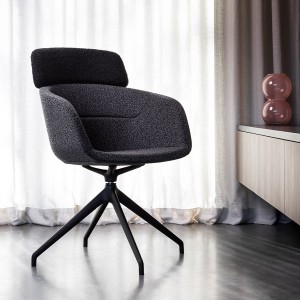 Noti Paxt mit Drehgestell und hoher Rückenlehne Stoff Mica 2497-62095 Noti Paxt mit Drehgestell und hoher Rückenlehne Stoff Mica 2497-62095