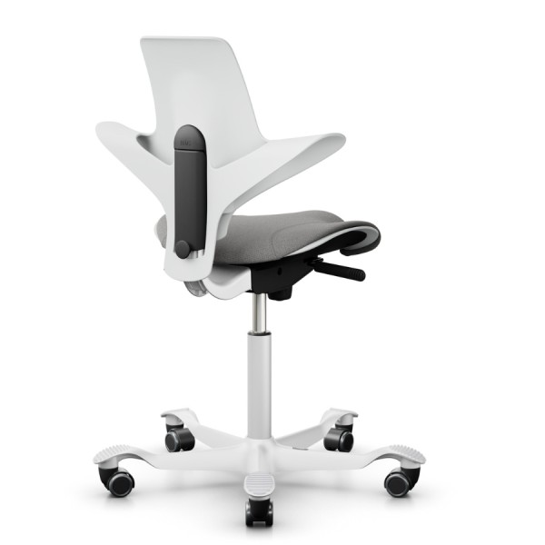 HAG CAPISCO PULS 8020 | White Edition mit Polster in Hellgrau | Gestell weiß