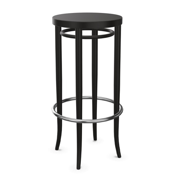 THONET 204 MH Barhocker | Muldensitz | Buche gebeizt schwarz