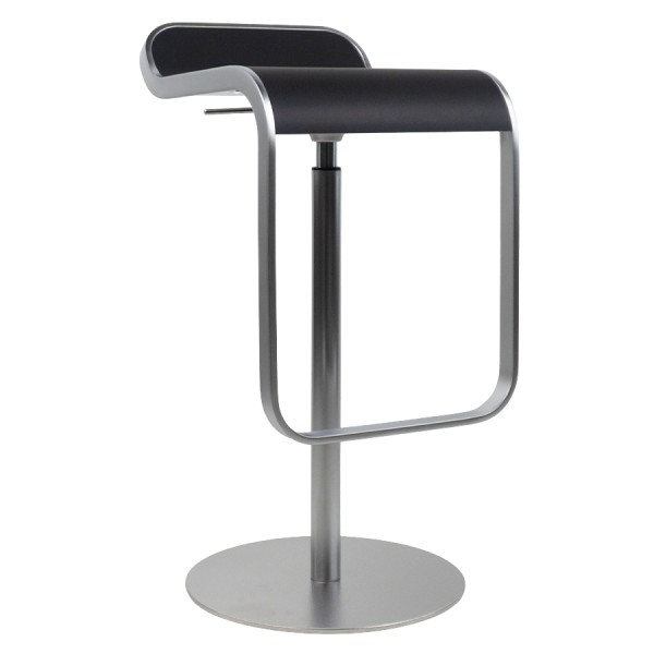 Lapalma LEM Barhocker | Sitzfläche Fenix Laminat schwarz | Rahmen und Gasfeder verchromt