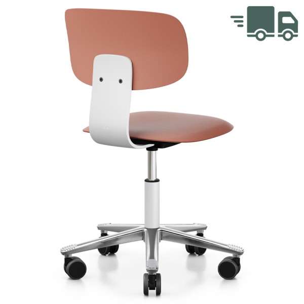 HAG Tion 2100 Bürostuhl Blush Rose und Weiß - Sitz u. Rückenschale Kunststoff 