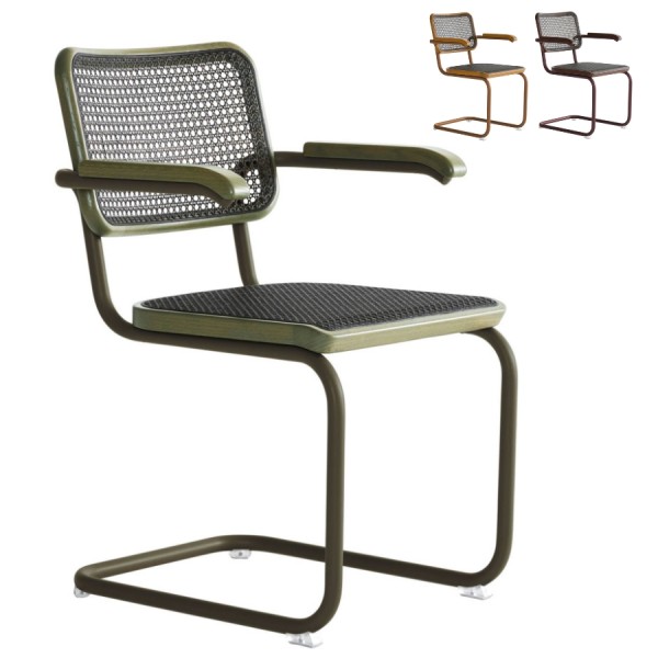 THONET S 64 V | Dark Melange Edition Herkner Konfigurator | Stahlrohr-Freischwinger