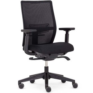 HAWORT Aloha Active Bürodrehstuhl schwarz mit Netzrücken - Front HAWORT Aloha Active Bürodrehstuhl schwarz mit Netzrücken - Front