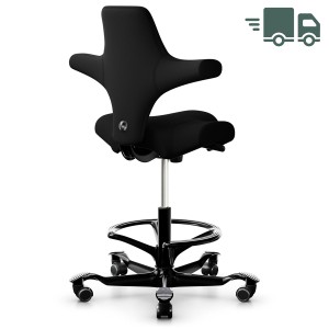 HAG Capisco 8106 schwarz mit Fußring - Rückansicht HAG Capisco 8106 schwarz mit Fußring - Rückansicht