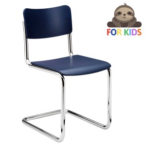 THONET Stahlrohr-Freischwinger S 43 K für Kinder - kobaltblau gebeizt - Gestell verchromt THONET Stahlrohr-Freischwinger S 43 K für Kinder - kobaltblau gebeizt - Gestell verchromt