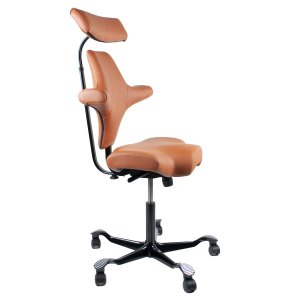 HAG Capisco 8107 - Leder Paloma Soft 5429 natur mit Nackenstütze - Gestell schwarz HAG Capisco 8107 - Leder Paloma Soft 5429 natur mit Nackenstütze - Gestell schwarz