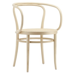 THONET 209 Bugholzarmlehnenstuhl Esche Pure Materials mit Rohrgeflecht-Sitz THONET 209 Bugholzarmlehnenstuhl Esche Pure Materials mit Rohrgeflecht-Sitz