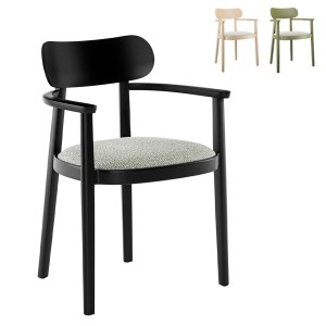 THONET 118 SPFV Holzstuhl mit Armlehnen | Sitz gepolstert | Konfigurator THONET 118 SPFV Holzstuhl mit Armlehnen | Sitz gepolstert | Konfigurator