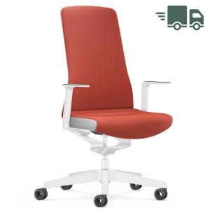 Interstuhl PURE INTERIOR Edition Bürostuhl mit Polsterrücken - Variante orangerot Interstuhl PURE INTERIOR Edition Bürostuhl mit Polsterrücken - Variante orangerot