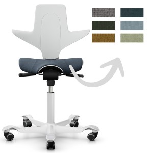 HAG Capisco Puls white edition mit SItzkissenkonfigurator HAG Capisco Puls white edition mit SItzkissenkonfigurator