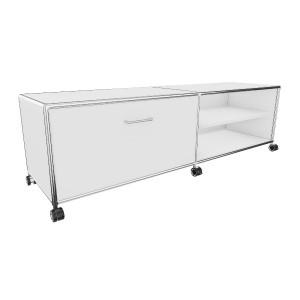 Bosse TV-Board 1 OH Breite 160 cm in Melamin Weiß mit 1 Klappe und 1 offenen Fach Bosse TV-Board 1 OH Breite 160 cm in Melamin Weiß mit 1 Klappe und 1 offenen Fach