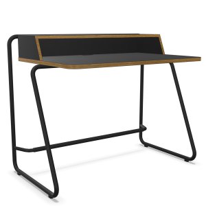 THONET Stahlrohr Schreibtisch S 1200 deep black | Kante Eiche geölt | Gestell schwarz THONET Stahlrohr Schreibtisch S 1200 deep black | Kante Eiche geölt | Gestell schwarz