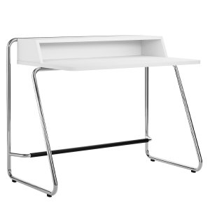 THONET Stahlrohr Schreibtisch S 1200 weiß Esche offenporig - Gestell verchromt THONET Stahlrohr Schreibtisch S 1200 weiß Esche offenporig - Gestell verchromt