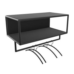 Bosse >Garderobe Black Edition Breite 80 cm in Melamin Schwarz Bosse >Garderobe Black Edition Breite 80 cm in Melamin Schwarz