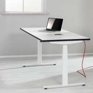 Schreibtisch NewWORK elektrisch höhenverstellbar - Gestell weiß Schreibtisch NewWORK elektrisch höhenverstellbar - Gestell weiß
