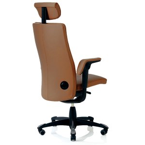 HAG Tribute 9031 Chefsessel Leder hellbraun mit Kopfstütze - Rückansicht HAG Tribute 9031 Chefsessel Leder hellbraun mit Kopfstütze - Rückansicht