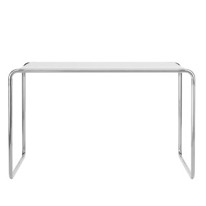 THONET Stahlrohr Schreibtisch S 285/0 Esche weiß lasiert - Gestell verchromt THONET Stahlrohr Schreibtisch S 285/0 Esche weiß lasiert - Gestell verchromt