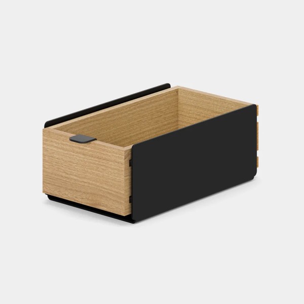Oakywood kleine Schublade in Eiche mit Basis schwarz