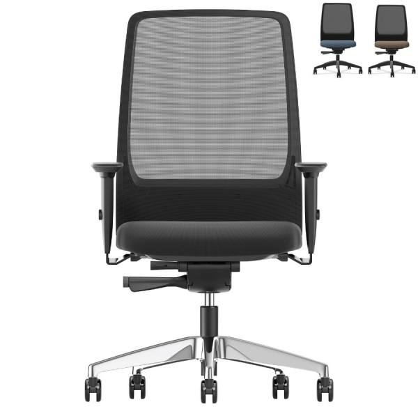 Interstuhl AIMis1 1S03 Bürostuhl | Netzrücken schwarz | Gewichtsautomatik | Konfigurator Interstuhl AIMis1 1S03 Bürostuhl - Frontansicht