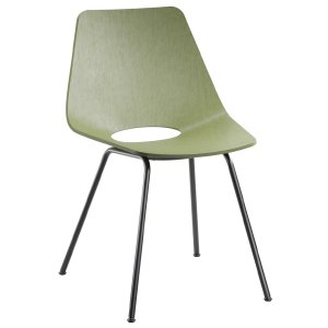 THONET S 661 Stahlrohrstuhl Buche olivgrün - Gestell schwarz THONET S 661 Stahlrohrstuhl Buche olivgrün - Gestell schwarz