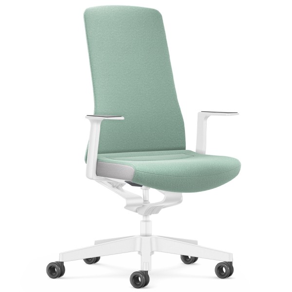Interstuhl PURE INTERIOR Edition Bürostuhl mit Polsterrücken - Variante türkis