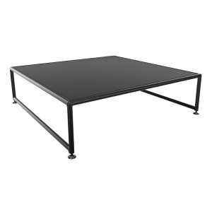 Bosse Bügel-Couchtisch Black Edition niedrig in Melamin Schwarz Bosse Bügel-Couchtisch Black Edition niedrig in Melamin Schwarz