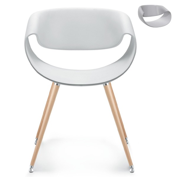 Züco Little Perillo Holzgestell PT 032 - Gestell Buche natur - Schale weiß