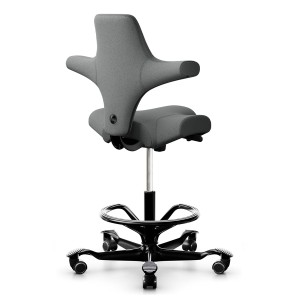 HAG CAPISCO 8106 Stehhilfe mit Fußring | Stoff Cura dunkelgrau | Gestell schwarz HAG CAPISCO 8106 Stehhilfe mit Fußring | Stoff Cura dunkelgrau | Gestell schwarz