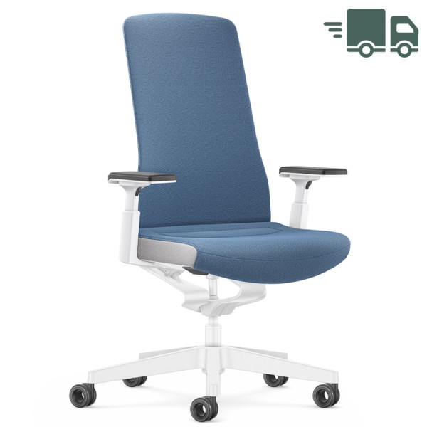 Interstuhl PURE INTERIOR Edition Bürostuhl mit Polsterrücken - Variante blau - 4D Armlehnen