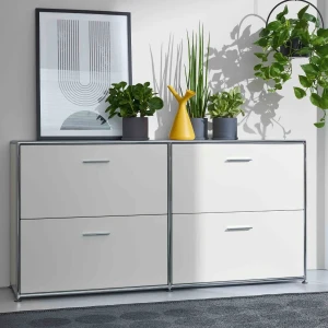 Bosse Solutions Sideboard weiß mit 4 Schubladen Bosse Solutions Sideboard weiß mit 4 Schubladen