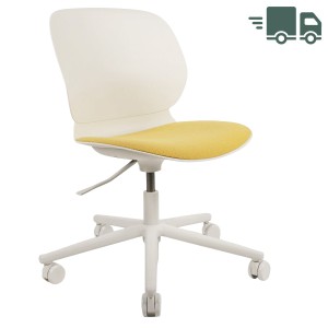 Haworth Maari | Schale plaster | Bezug Oceanic gelb | Gestell Aluminium weiß Haworth Maari | Schale plaster | Bezug Oceanic gelb | Gestell Aluminium weiß
